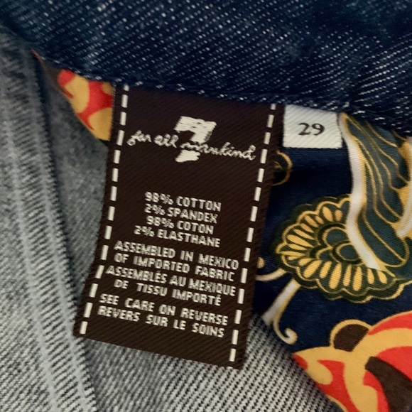 Gently worn seven for all mankind jeans - Picture 5 of 6